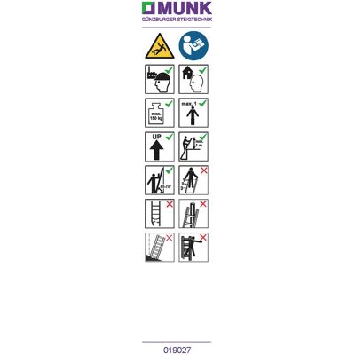 Munk Günzburger Steigtechnik MUNK Leiteraufkleber Set - Mehrzweckleiter Munk Günzburger Steigtechnik MUNK Leiteraufkleber Set - Mehrzweckleiter