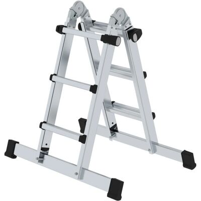 Munk Günzburger Steigtechnik MUNK Teleskopleiter mit Traverse - Teleskopleiter 4x3 Sprossen Munk Günzburger Steigtechnik MUNK Teleskopleiter mit Traverse - Teleskopleiter 4x3 Sprossen