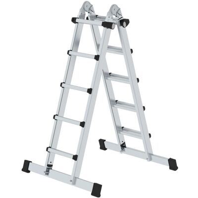 Munk Günzburger Steigtechnik - Teleskopleiter 4x5 Sprossen, L 3100-5300mm Munk Günzburger Steigtechnik - Teleskopleiter 4x5 Sprossen, L 3100-5300mm