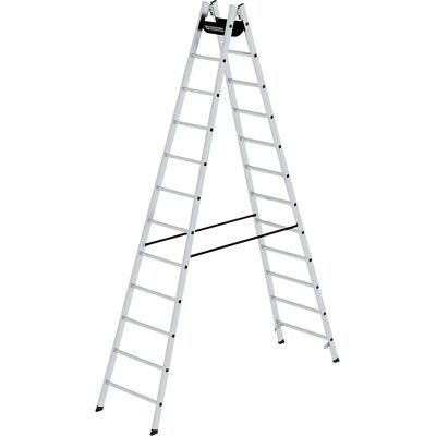 Scala in alluminio MUNK - 2x12 gradini - Pieghevole - 3510mm H Scala in alluminio MUNK - 2x12 gradini - Pieghevole - 3510mm H