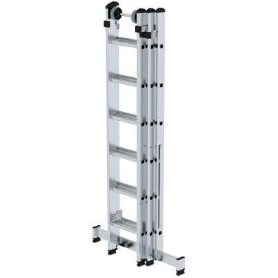 Munk Günzburger Steigtechnik Mehrzweckleiter - 3x6 Sprossen, 3060mm Länge Munk Günzburger Steigtechnik Mehrzweckleiter - 3x6 Sprossen, 3060mm Länge