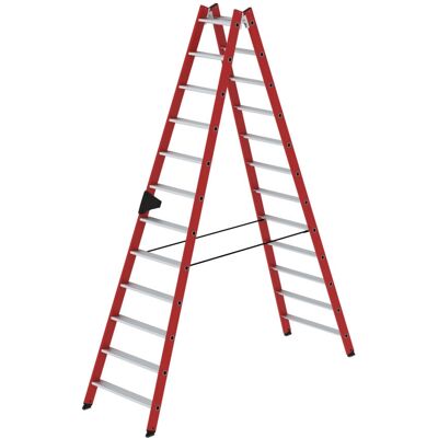 MUNK GFK Stehleiter 2x12 Stufen - Beidseitig begehbar MUNK GFK Stehleiter 2x12 Stufen - Beidseitig begehbar
