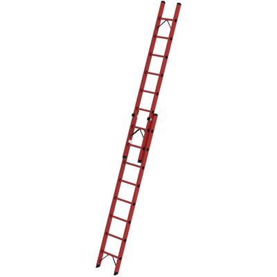MUNK Günzburger Steigtechnik GFK Seilzugleiter - 2x8 Sprossen, 2500mm ausgefahren, 4180mm eingefahren MUNK Günzburger Steigtechnik GFK Seilzugleiter - 2x8 Sprossen, 2500mm ausgefahren, 4180mm eingefahren