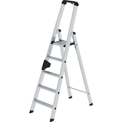 Munk Extra Bequeme Aluminium Stehleiter - 5 Stufen Munk Extra Bequeme Aluminium Stehleiter - 5 Stufen