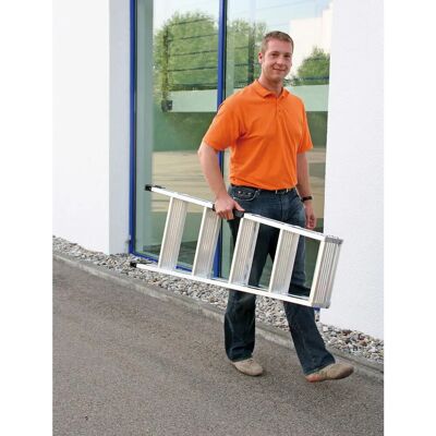 MUNK Aluminium-Doppelseiten-Leiter - 2x12 Stufen - Stehleiter MUNK Aluminium-Doppelseiten-Leiter - 2x12 Stufen - Stehleiter
