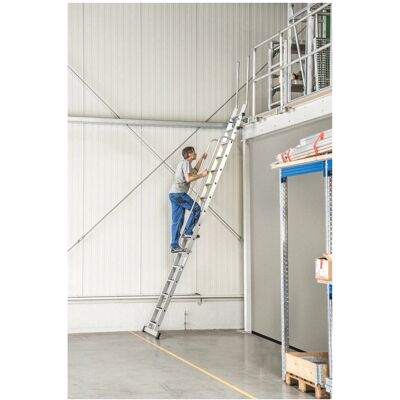 Günzburger Steigtechnik Geschossleiter 4,0m AH mit Clip-Step R13 und Handlauf - Leiter Günzburger Steigtechnik Geschossleiter 4,0m AH mit Clip-Step R13 und Handlauf - Leiter