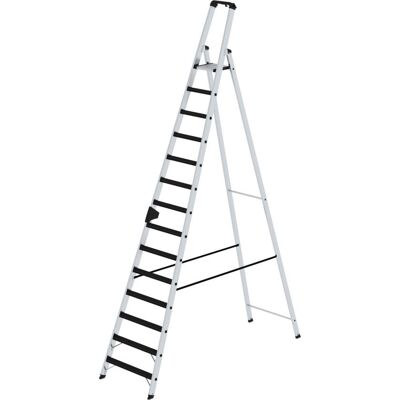 Munk Günzburger Steigtechnik - Stehleiter Clicp-Step 14 Stufen - Aluminium - 3950mm hoch Munk Günzburger Steigtechnik - Stehleiter Clicp-Step 14 Stufen - Aluminium - 3950mm hoch