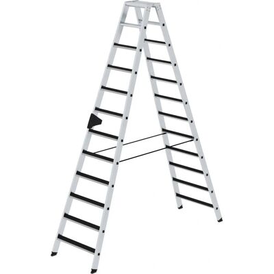 Escalera doble de aluminio MUNK - 2x12 peldaños - 2790mm Escalera doble de aluminio MUNK - 2x12 peldaños - 2790mm