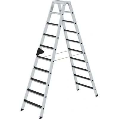 MUNK Modell 2340mm Aluminium Stehleiter - Doppelseitig R13 - 20 Stufen MUNK Modell 2340mm Aluminium Stehleiter - Doppelseitig R13 - 20 Stufen