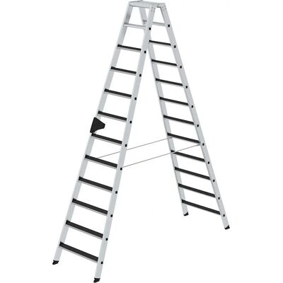 MUNK Aluminium-Doppelseitige Leiter - 2x12 Stufen - R13 Rutschfest MUNK Aluminium-Doppelseitige Leiter - 2x12 Stufen - R13 Rutschfest