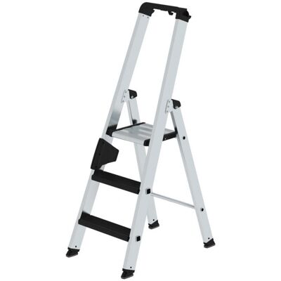 MUNK Stehleiter 3 Stufen - Aluminium - Ergo-Pad - Safe-cap - Stabil MUNK Stehleiter 3 Stufen - Aluminium - Ergo-Pad - Safe-cap - Stabil