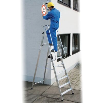 MUNK Escalera de aluminio con plataforma grande - Escalera MUNK Escalera de aluminio con plataforma grande - Escalera