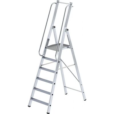 Guenzburger Steigtechnik - Aluminium-Leiter, einseitig, 6 Stufen Guenzburger Steigtechnik - Aluminium-Leiter, einseitig, 6 Stufen
