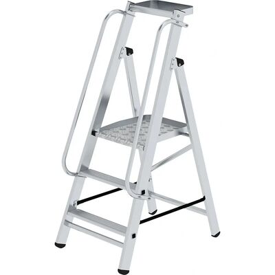 Escalera de plataforma ajustable, plegable, con cierre de seguridad - Escalera Escalera de plataforma ajustable, plegable, con cierre de seguridad - Escalera