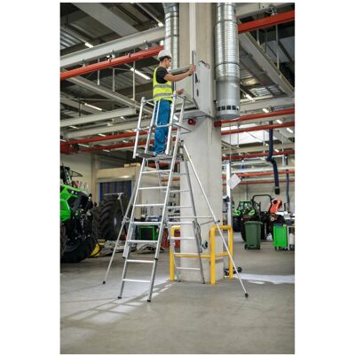 Günzburger Steigtechnik Aluminium Plattformleiter - 5 Sprossen, höhenverstellbar, mit Sicherheitsfunktionen Günzburger Steigtechnik Aluminium Plattformleiter - 5 Sprossen, höhenverstellbar, mit Sicherheitsfunktionen