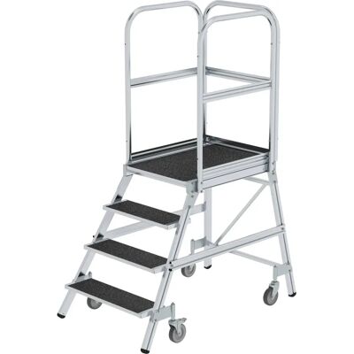 Munk Günzburger Steigtechnik Podestleiter fahrbar R13 Korund 4 Stufen - Platform ladder Munk Günzburger Steigtechnik Podestleiter fahrbar R13 Korund 4 Stufen - Platform ladder
