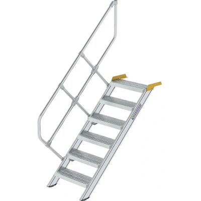 Escalera industrial MUNK - 600mm de ancho, 6 peldaños, inclinación 45° Escalera industrial MUNK - 600mm de ancho, 6 peldaños, inclinación 45°