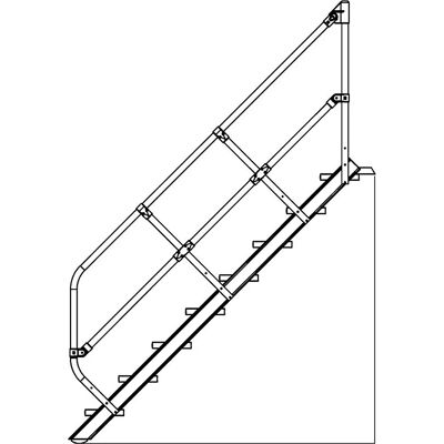 Escalera Industrial MUNK - 800mm Ancho, 8 Peldaños Escalera Industrial MUNK - 800mm Ancho, 8 Peldaños