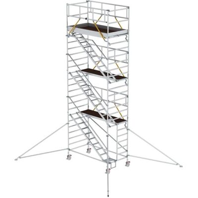 Günzburger Steigtechnik - MUNK Rollgerüst SG - Schrägaufstiegen 1,35x2,45 m - Ausleger 8,43 m AH - Rollgerüst Günzburger Steigtechnik - MUNK Rollgerüst SG - Schrägaufstiegen 1,35x2,45 m - Ausleger 8,43 m AH - Rollgerüst