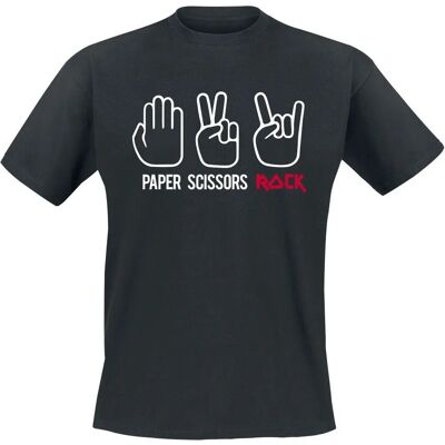 Paper Scissors Rock - Lyhythihainen T-paita - Mies - Musta Paper Scissors Rock - Lyhythihainen T-paita - Mies - Musta