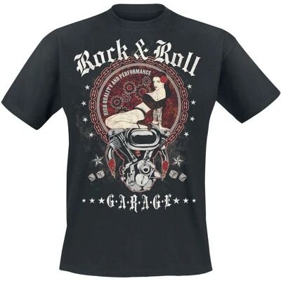 R'n'R Garage Kurzarm T-Shirt - Herren - Schwarz R'n'R Garage Kurzarm T-Shirt - Herren - Schwarz