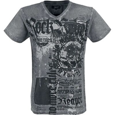 Rock Rebel by EMP Heavy Soul Kortærmet T-shirt - Dyr print, kranier, symboler - Normal pasform Rock Rebel by EMP Heavy Soul Kortærmet T-shirt - Dyr print, kranier, symboler - Normal pasform