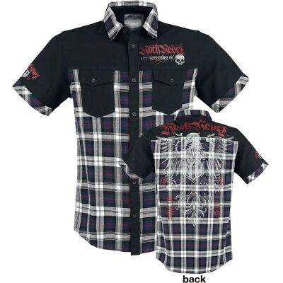 Rock Rebel by EMP Hard Decisions - Kortermet skjorte - Svart - Normal passform Rock Rebel by EMP Hard Decisions - Kortermet skjorte - Svart - Normal passform