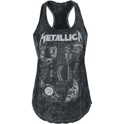 Metallica Ouija Guitar Top - Musta - S - Top Metallica Ouija Guitar Top - Musta - S - Top