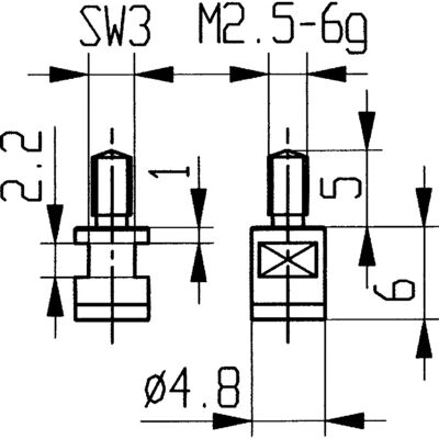 Käfer Modell: plan, Hartmetall, 4,8 mm Durchmesser - Messlehre Käfer Modell: plan, Hartmetall, 4,8 mm Durchmesser - Messlehre