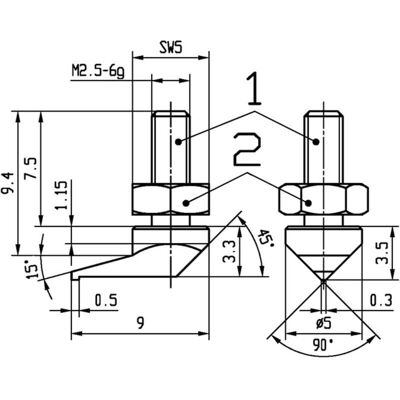HOLEX Stahl Hochsensibilitätssonde - Sonde en haute sensibilité en acier HOLEX Stahl Hochsensibilitätssonde - Sonde en haute sensibilité en acier