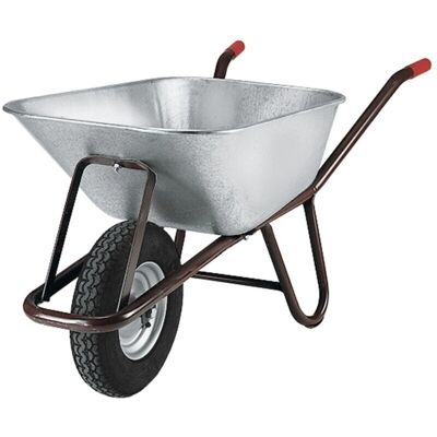 Camión volquete profundo 90l de acero MÜBA con rueda neumática - Camión volquete Camión volquete profundo 90l de acero MÜBA con rueda neumática - Camión volquete