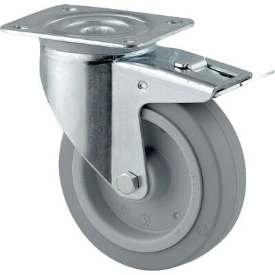 WorknTools Roue de chariot avec double frein 100X34 160 KG - Publicité WorknTools Roue de chariot avec double frein 100X34 160 KG - Publicité