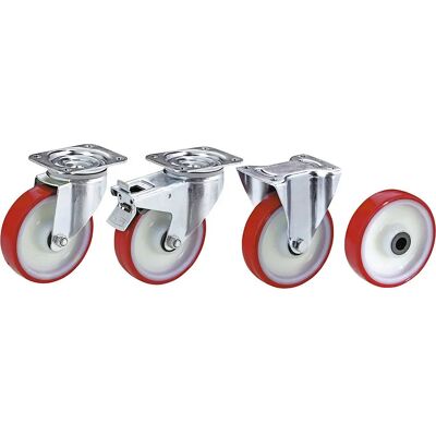 TENTE Polyurethan-Rad mit Polyamidfelge - 100x32mm - Drehbar TENTE Polyurethan-Rad mit Polyamidfelge - 100x32mm - Drehbar