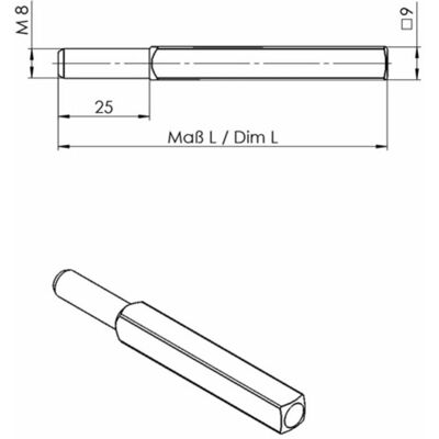 Perno OGRO 115 FS 4-KT.9x75mm - Carré 9mm pour raccords OGRO - Publicité Perno OGRO 115 FS 4-KT.9x75mm - Carré 9mm pour raccords OGRO - Publicité