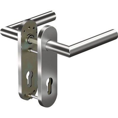 Ensemble poignée de porte coupe-feu en acier inoxydable Ogro - Pour portes 38-63 mm - DIN G/D - Publicité Ensemble poignée de porte coupe-feu en acier inoxydable Ogro - Pour portes 38-63 mm - DIN G/D - Publicité