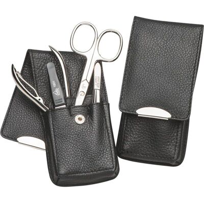 ERBE Maniküre-Etui - Echtes Leder, 4-teilig, Schwarz ERBE Maniküre-Etui - Echtes Leder, 4-teilig, Schwarz