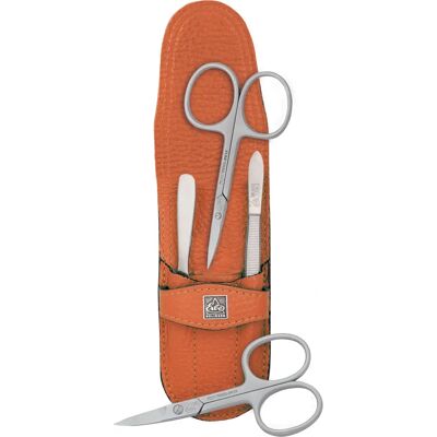 ERBE Piemont Maniküre-Set - Vollrindleder, 4-tlg., Orange ERBE Piemont Maniküre-Set - Vollrindleder, 4-tlg., Orange
