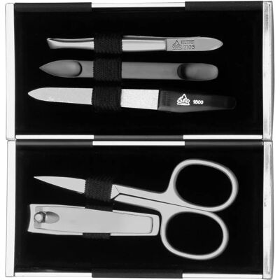 ERBE Magic Box Manicure Set - 5-delig, staal/zilver, stijlvolle vouwtechniek ERBE Magic Box Manicure Set - 5-delig, staal/zilver, stijlvolle vouwtechniek