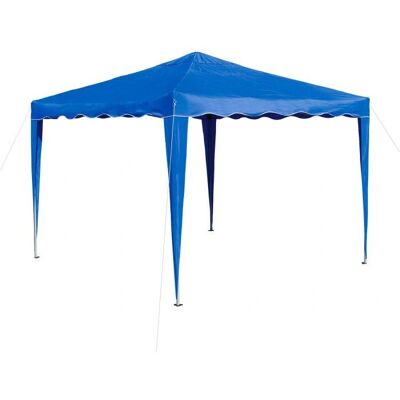 Dema - Tonnelle pliable 3x3 - Bleu - Pavillon - Publicité Dema - Tonnelle pliable 3x3 - Bleu - Pavillon - Publicité