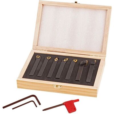 Dema - 7pc carbide turning tools 12x12 mm - Turning tool set - Publicité Dema - 7pc carbide turning tools 12x12 mm - Turning tool set - Publicité