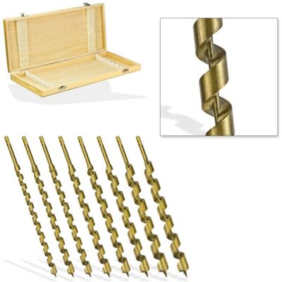 Kit de 8 forets à bois en titane Dema avec coffret PVC - Publicité Kit de 8 forets à bois en titane Dema avec coffret PVC - Publicité