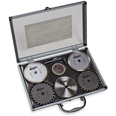 Dema - Jeu de lames 10 mm centrage - 6 pièces - Lames pour mini scie - Publicité Dema - Jeu de lames 10 mm centrage - 6 pièces - Lames pour mini scie - Publicité