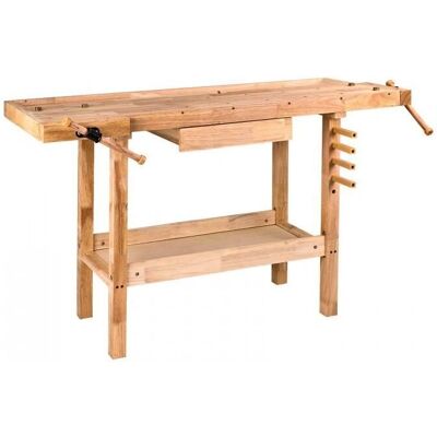 Dema - Etabli bois simple - 1370x500x860 mm - Workbench - Publicité Dema - Etabli bois simple - 1370x500x860 mm - Workbench - Publicité
