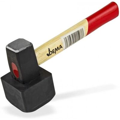 Dema - Massette - 1000 g - Tête en caoutchouc amovible - Marteau - Publicité Dema - Massette - 1000 g - Tête en caoutchouc amovible - Marteau - Publicité