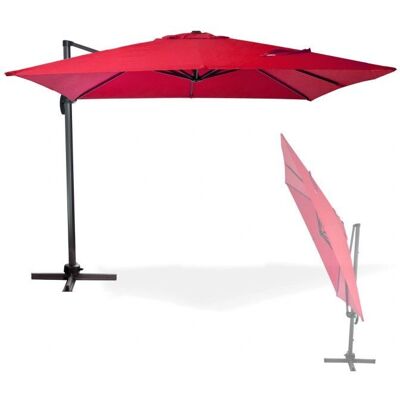Dema - Verona - 3 x 3 m - Rouge Bordeaux - Parasol - Publicité Dema - Verona - 3 x 3 m - Rouge Bordeaux - Parasol - Publicité