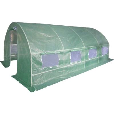 Dema - Serre tunnel 18 m² - 6x3x1.9 m - tube acier 25 mm - greenhouse - Publicité Dema - Serre tunnel 18 m² - 6x3x1.9 m - tube acier 25 mm - greenhouse - Publicité