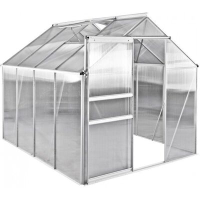 Dema - Serre de jardin Basic 6 - 4.55 m² - 253 x 192 x 194 cm - garden greenhouse - Publicité Dema - Serre de jardin Basic 6 - 4.55 m² - 253 x 192 x 194 cm - garden greenhouse - Publicité