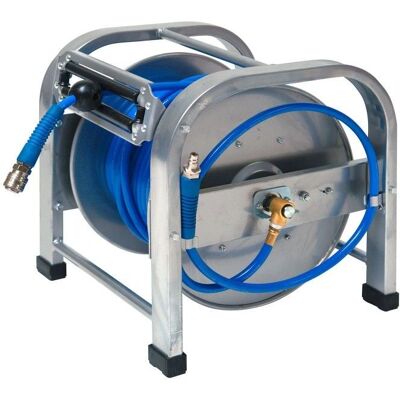 Dema - Enrouleur tuyau pneumatique 30 M - air comprimé - métal - norme Euro NW - hose reel - Publicité Dema - Enrouleur tuyau pneumatique 30 M - air comprimé - métal - norme Euro NW - hose reel - Publicité