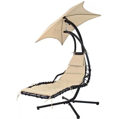 Dema - Orlando - Beige - Avec Support - Fauteuil suspendu - Publicité Dema - Orlando - Beige - Avec Support - Fauteuil suspendu - Publicité