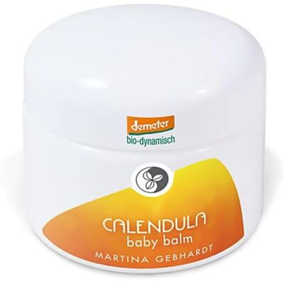 Baume Bébé Martina Gebhardt - Calendula - Soin Sensible - Publicité Baume Bébé Martina Gebhardt - Calendula - Soin Sensible - Publicité